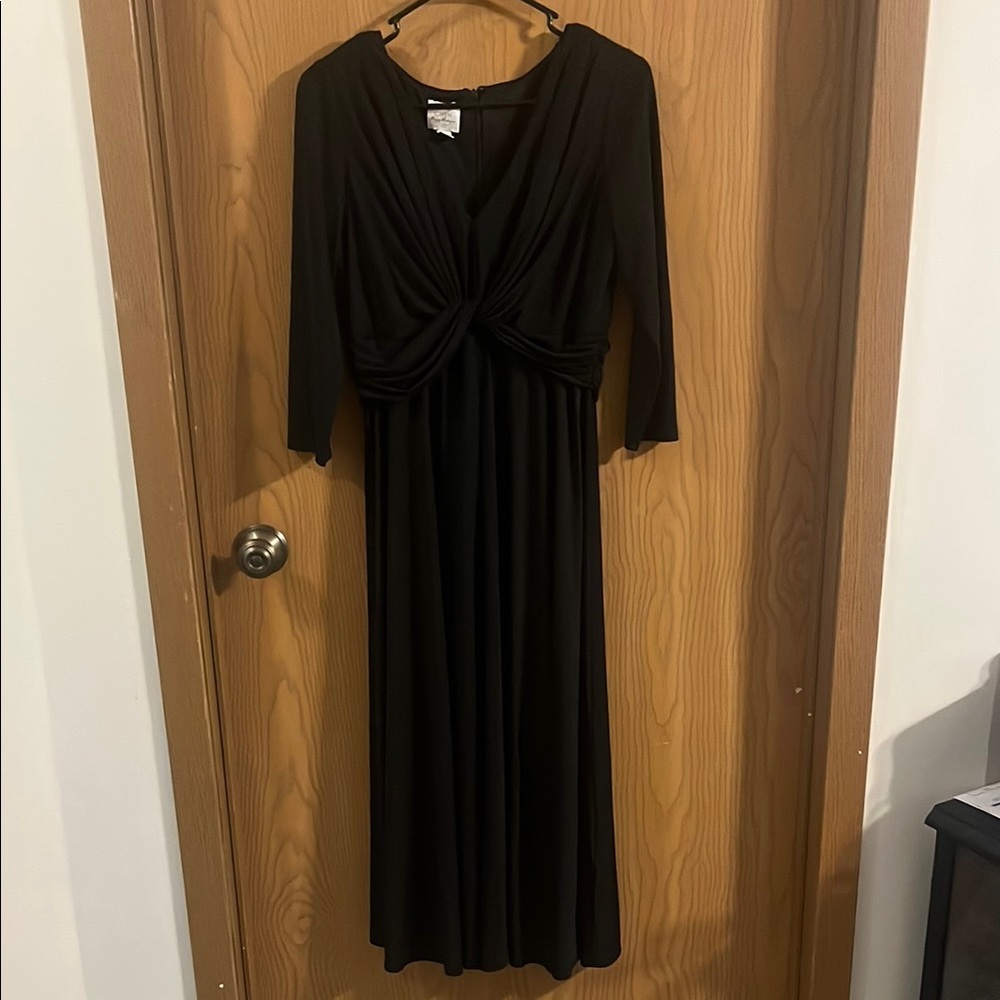 Suzi Chin for Maggy‎ Boutique Black Long Sleeve Dress Size 10